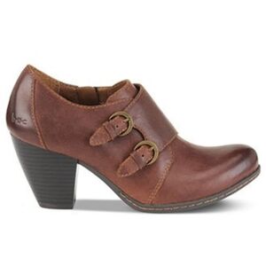 BOC Born Concepts Leather Double Buckle Booties Boots Shoes 9.5